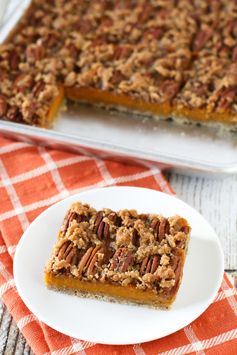 Gluten free vegan pumpkin pecan pie bars