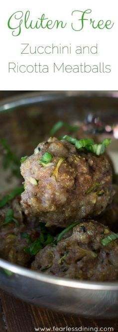 Gluten Free Zucchini Ricotta Meatballs