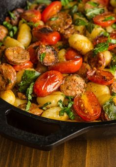 Gnocchi Skillet with Chicken Sausage & Tomatoes