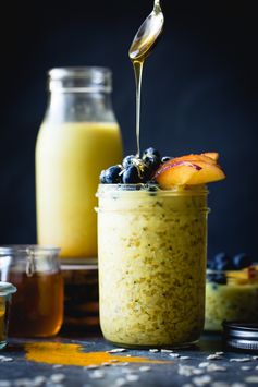 Golden Milk Overnight Oats (gluten-free, vegan