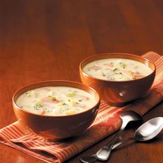 Golden Potato and Ham Soup