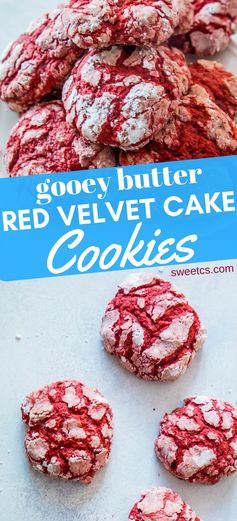 Gooey Butter Red Velvet Cake Cookies