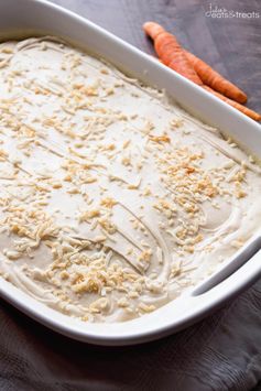 Gooey Cinnamon Carrot Poke Cake