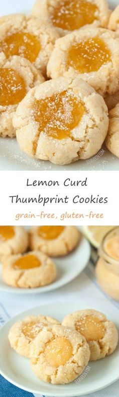 Grain-free Lemon Curd Thumbprint Cookies