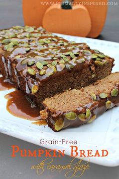 Grain Free Pumpkin Bread with Caramel Glaze