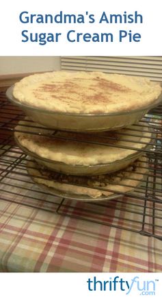 Grandma's Amish Sugar Cream Pie