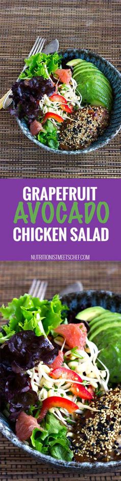 Grapefruit Avocado Chicken Salad