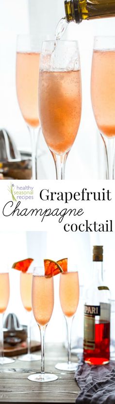 Grapefruit champagne cocktail