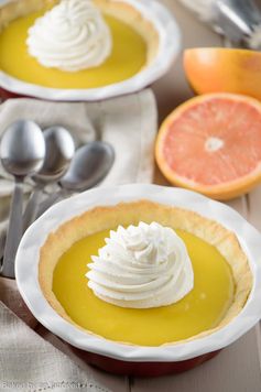 Grapefruit Pie with Honey Whipped Cream