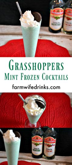 Grasshoppers - Boozy Mint Chocolate Milkshakes