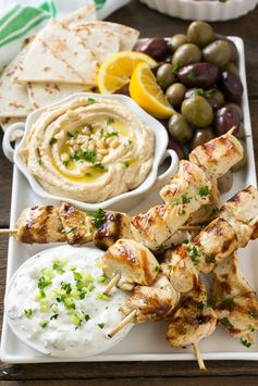 Greek Chicken Souvlaki with Yogurt Sauce