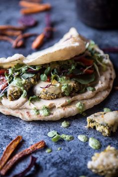 Greek Falafel Melts with Green Tahini 