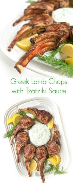 Greek Lamb Chops with Tzatziki Sauce