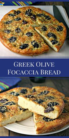 Greek Olive Focaccia Bread