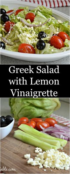 Greek Salad with Lemon Vinaigrette