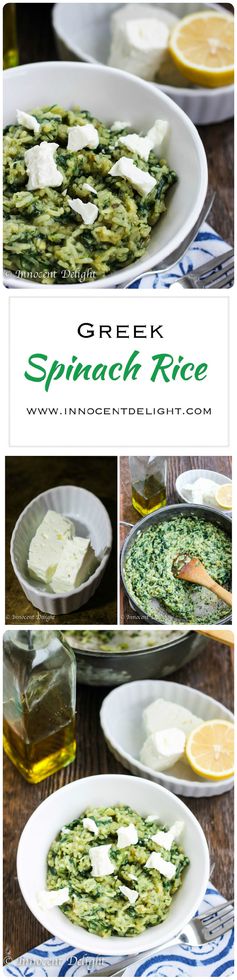 Greek Spinach Rice With Feta