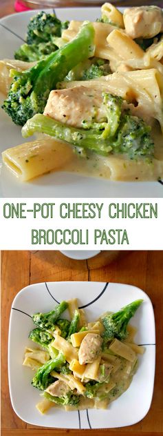 Green and White One Pot Pasta aka Broccoli Cheddar Chicken Pasta