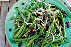 Green bean and dried cranberry salad