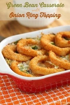 Green Bean Casserole with Onion Rings