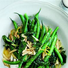 Green Beans with Almonds, Oregano and Lemon