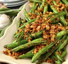 Green Beans with Brown Butter Garlic-Sage Breadcrumbs