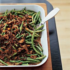 Green Beans with Cremini Mushroom Sauce