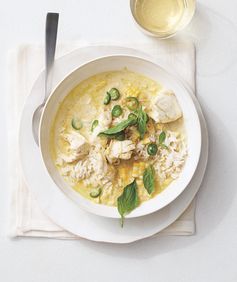 Green Curry With Halibut and Corn