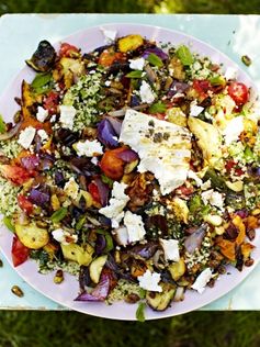 Griddled vegetables & feta with tabbouleh