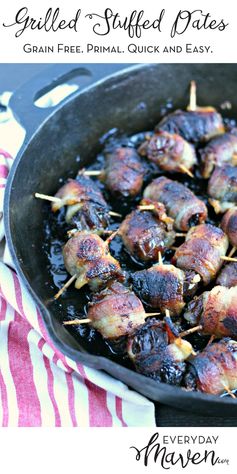 Grilled Bacon Wrapped Stuffed Dates