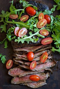 Grilled Balsamic Steak with Tomatoes and Arugula