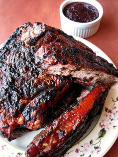 Grilled Cajun Blueberry BBQ Ribs