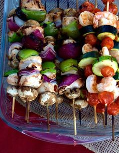 Grilled Chicken and Shrimp Kabobs