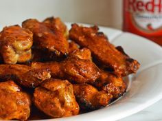 Grilled Chicken Wings with Seasoned Buffalo Sauce