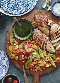 Grilled Chicken with Avocado Tomato Salad