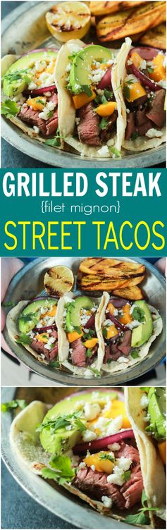 Grilled Filet Mignon Street Tacos