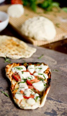 Grilled Garlic Naan Pizzas