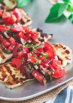 Grilled Halloumi Bruschetta