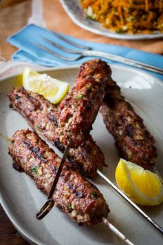 Grilled lamb kofta kebabs