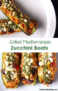 Grilled Mediterranean Zucchini Boats