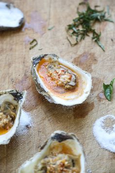 Grilled Oysters with Chipotle Bourbon Butter