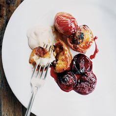 Grilled Peaches and Plums with Mascarpone