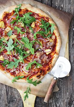 Grilled Pineapple, Prosciutto and Piave Pizza