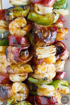 Grilled Shrimp and Sausage Kabobs