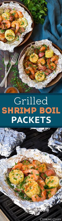 Grilled Shrimp Boil Packets