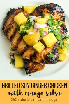 Grilled Soy Ginger Chicken with Mango Salsa