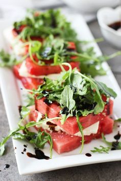 Grilled Watermelon Feta Stacked Salads