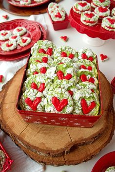 Grinch Crinkle Cookies