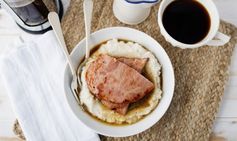 Grits with Ham and Red-Eye Gravy