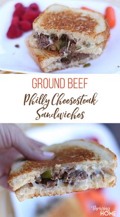 Ground Beef Philly Cheesesteak Sandwiches