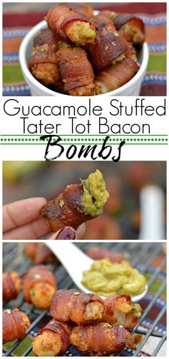 Guacamole Stuffed Tater Tot Bacon Bombs